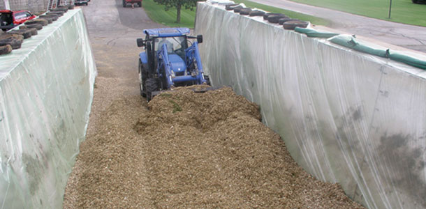 Packing silage