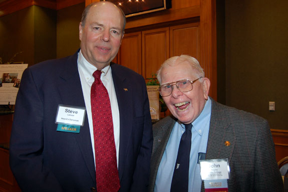 Hoard's Dairyman Editor Steve Larson with PFGC founder John Baylor.