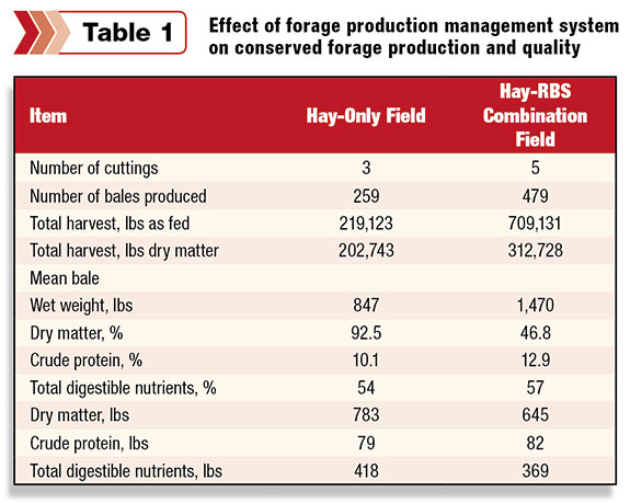 Effect of forage production management system