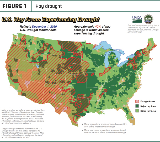 hay drought areas